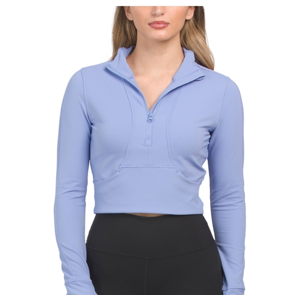 New 90 Degree by Reflex Vortex Rib Academy Crop Top Jacket sz XL - Picture 1 of 2